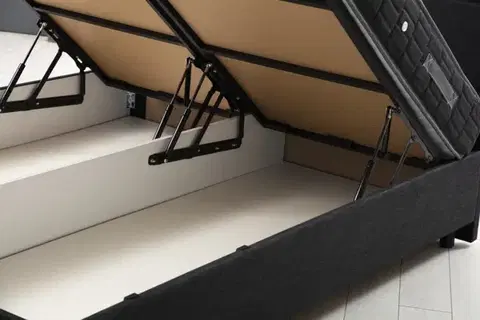 Rám dvoulůžkové postele s čelem Vitalia 150 x 200 - Anthracite