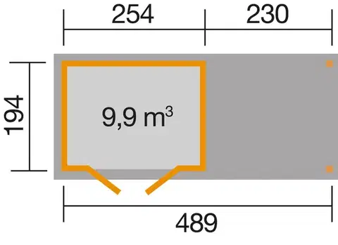 Dřevěný zahradní domek 321 Weka