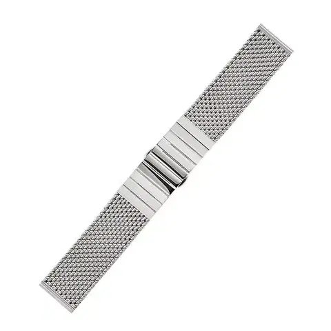 Ocelový mesh náramek Laco - 18 mm - S – Kratší délka - 18 mm - Stříbrná