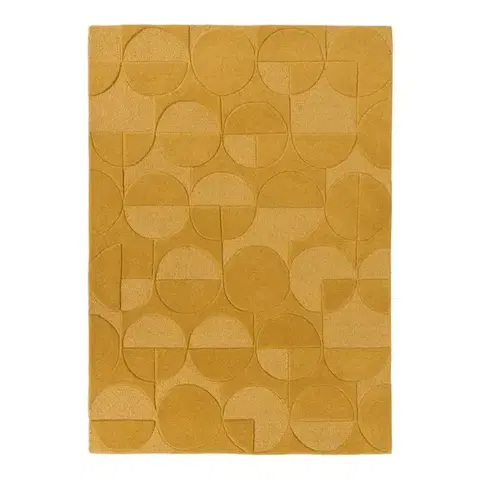 Flair Rugs, Kusový koberec Moderno Gigi Ochre, 160x230, žlutá, chodba / předsíň