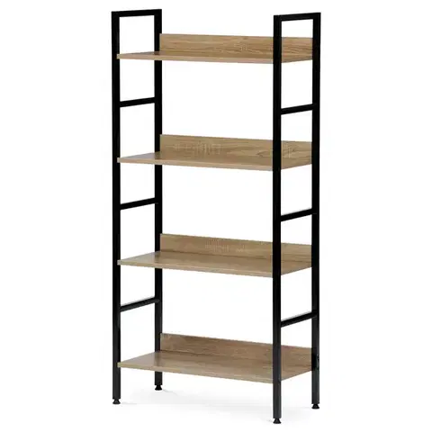 Regál GD-314 OAK Denny, 4 police, 60 x 27,5 x 125,5 cm, 4 patra
