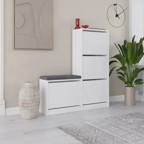Hanah Home Botník Dude bílý