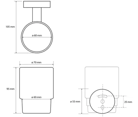 SAPHO X-ROUND WHITE sklenka, mléčné sklo, bílá mat XR903W