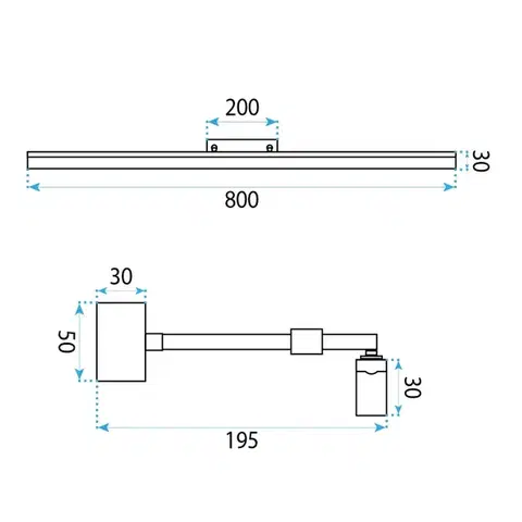 REA Koupelnové nástěnné LED svítidlo APP1874-1W 80cm GOLD OSW-66029