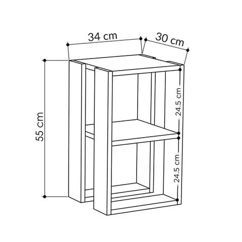 Noční stolek Lonie - Carrara Marble