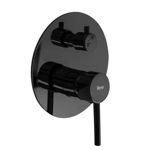 REA Podomítková sprchová sada Lungo Black Metallic + BOX REA-P4420