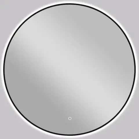 CERANO Koupelnové LED zrcadlo Velo, kovový rám černá matná Ø 80  CER-NT8232H81