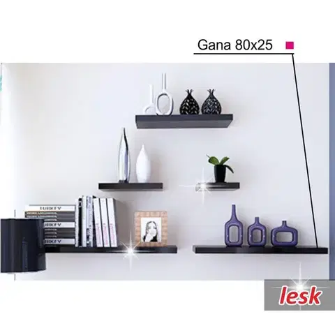 Nástěnná polička GANA 80x25 Tempo Kondela