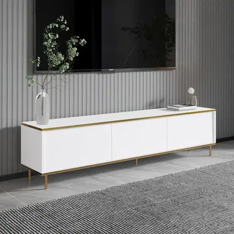 TV stolek Imaj - White, Gold