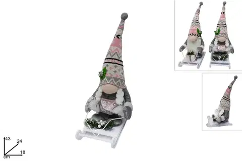 PROHOME - Skřítek vánoční 43cm různé druhy