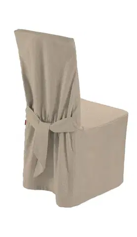 Návlek na židli barva béžová látka pletený vzor