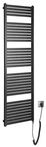 AQUALINE TONDI-E elektrické otopné těleso rovné 450x1690 600 W, černá mat DE446T