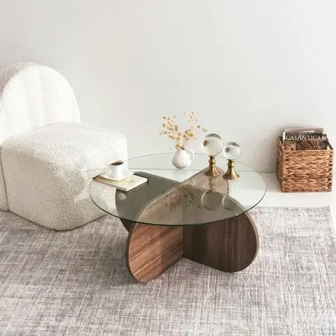 Konferenční stolek Bubble - Walnut