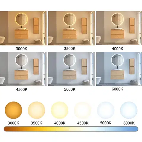 CERANO Koupelnové LED zrcadlo Vito, kovový rám černá matná Ø 80  CER-NT8232G80