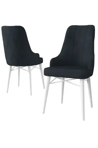 Sada židlí (2 kusy) Neta - Anthracite, White