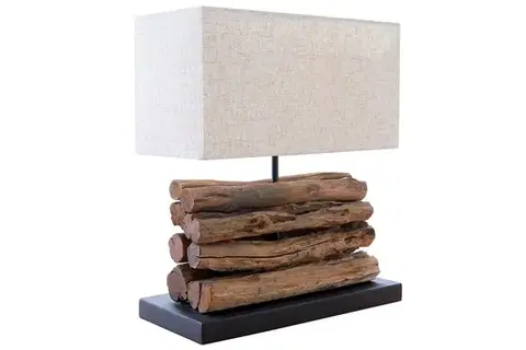 Estila Designová stolní lampa Periferní 40cm béžová