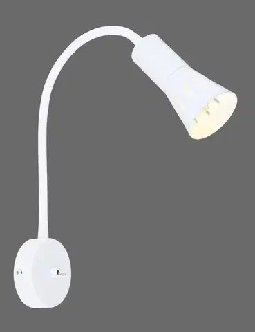 Nástěnná lampa bílá s nastavitelným ramenem 1xE14 Arena