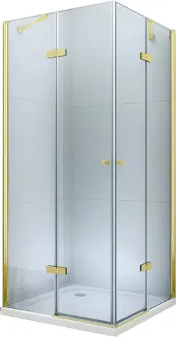 MEXEN/S ROMA sprchový kout 90x90, transparent, zlato 854-090-080-50-00-02