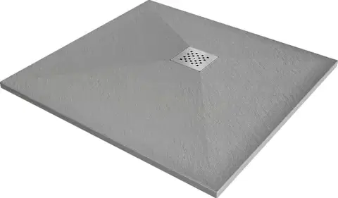 MEXEN Stone+ Sprchová vanička čtvercová 80x80, šedý-beton 44618080