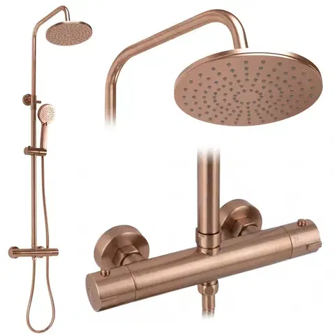 REA Sprchový set s termostatem Parot Light Brush Copper REA-P9672