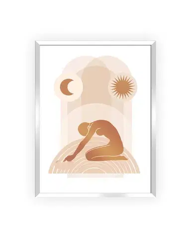 Obraz Yoga Figures II 30x40cm copper