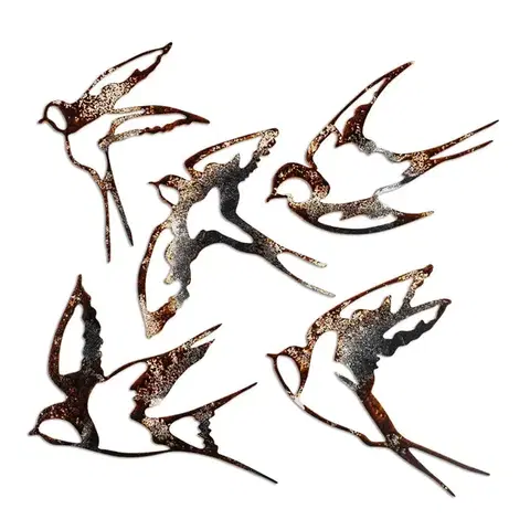 Dekorativní kovový doplněk na zeď Birds-2