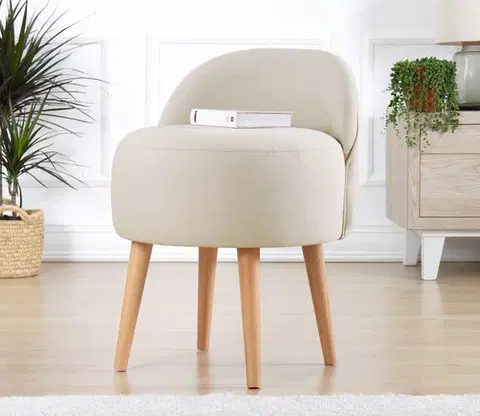 Hanah Home Taburet CORVILE krémová
