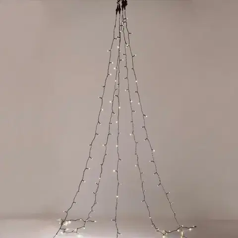 ACA Lighting Vánoční osvětlení 175 LED řetěz chobotnice na strom 5 pramenů x 35 LED teplá bílá vč. napájení IP44 5x350cm + 3m zelený napájecí kabel X08175111