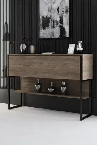 Komoda Luxe - Black, Walnut
