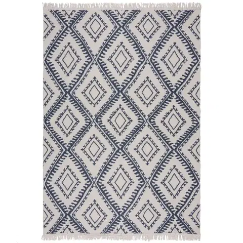 Flair Rugs, Kusový koberec Deuce Alix Recycled Rug Navy, 120x170, modrá, chodba / předsíň