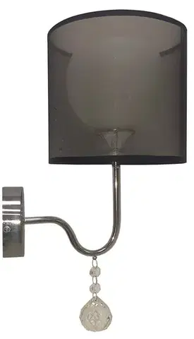 Nástěnná lampa černá 1xE27 30cm BRAVA