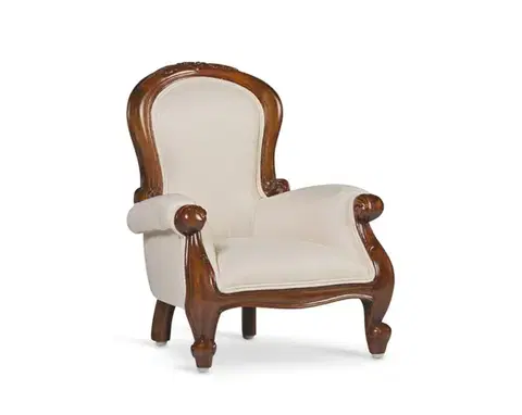 Estila Vintage luxusní křeslo M-VINTAGE se světlým čalouněním dětské