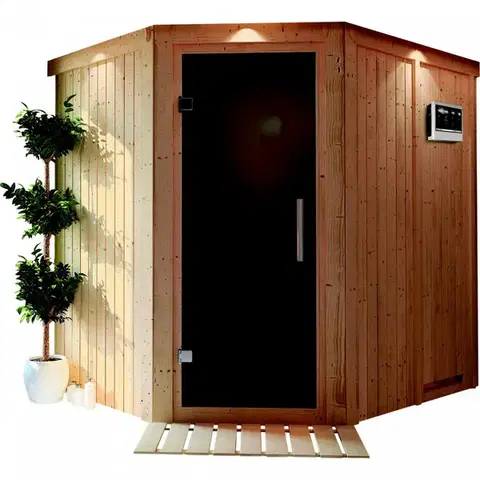 Interiérová finská sauna 196 x 170 cm Dekorhome