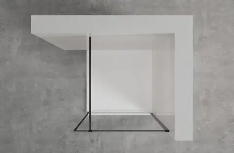 INVENA Walk-in II 120x200cm, rámeček 8mm shiny-glass, černá  AK-32-128-S