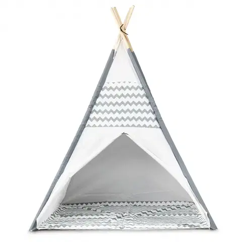 ECOTOYS Dětský teepee stan Wiga bílý