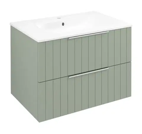 SAPHO CIRASA STRIP umyvadlová skříňka 69,8x52x46cm, verde CR701-4444S