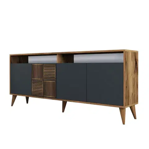 Skříňka Milan 2 Walnut and Anthracite