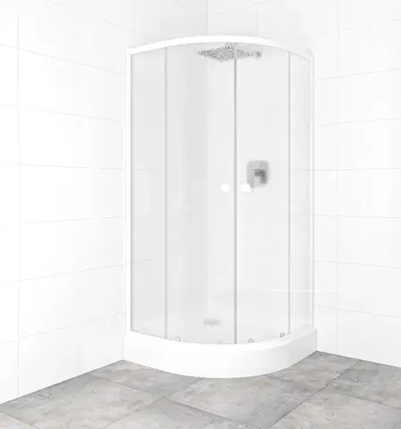 SAT Set sprchového koutu a vaničky, čtvrtkruh 90x90 cm Multi Basic SIKOBKMUS90CH0 SIKOBKMUS90CH0