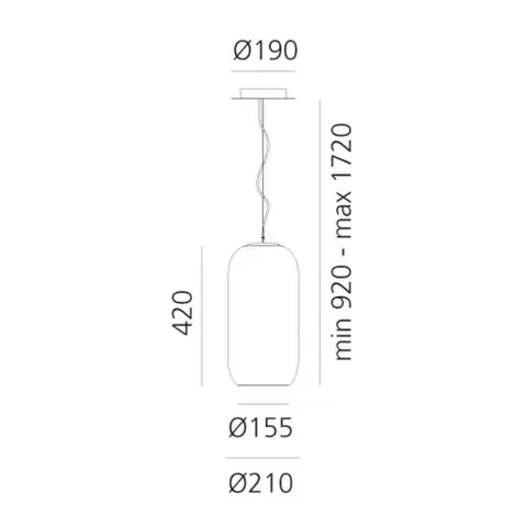 Artemide závěsné svítidlo Gople E27 měď 17 W