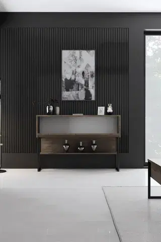 Komoda Luxe - Black, Walnut