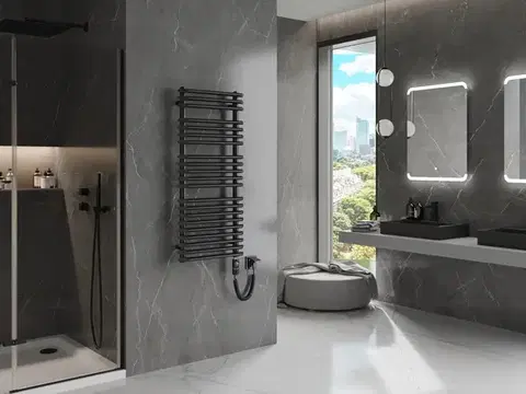 MEXEN/S Akan radiátor + topná tyč 1080 x 500 mm, 900 W, černá W121-1080-500-2900-70