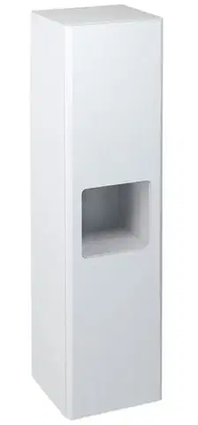 SAPHO ELLA skříňka vysoká 35x140x30cm, 1x dvířka, levá/pravá, bílá EL350-3030