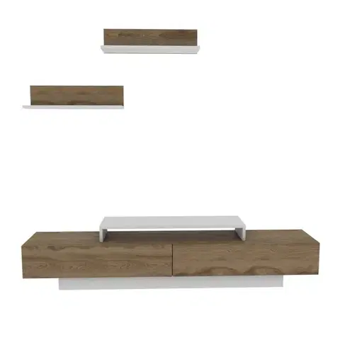 TV stěna / Sestava pod TV Lusi - White, Oud Oak