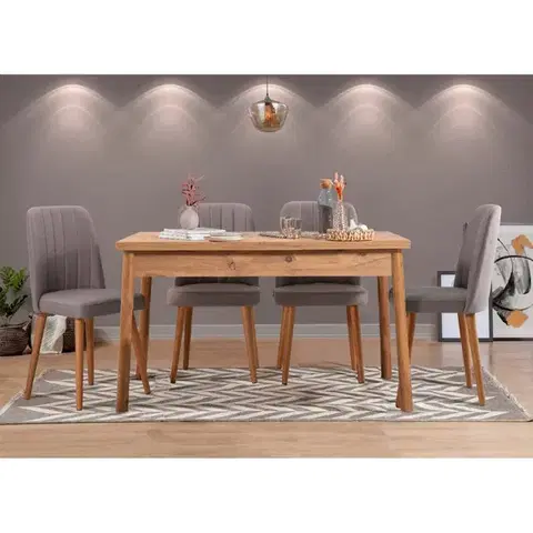 Set stolu a židlí (5 kusů) Costa Atlantice-Grey