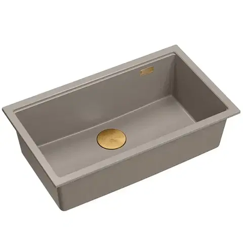 Quadron Granitový dřez Logan 110 Beige Ocel HQD7644U4_BS_U