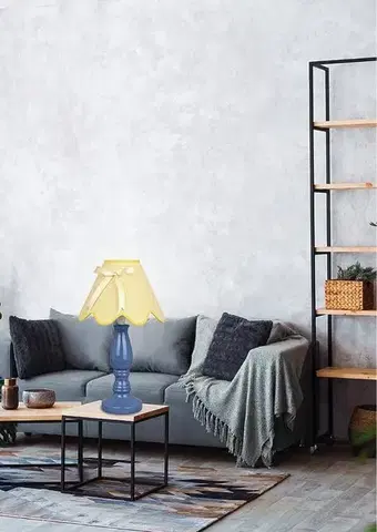 Stolní lampa Lola modrožlutá