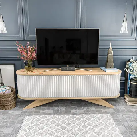 TV stolek Stor - Sapphire, White