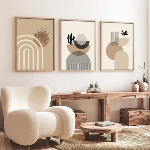 Dekorativní rámovaný obraz z MDF (3 kusy) Huhu264 - 50 x 70
