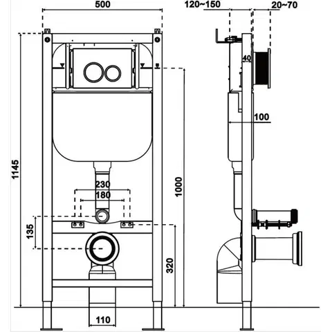 MEXEN Tex Air E konstrukce pneumatická na WC 61109A
