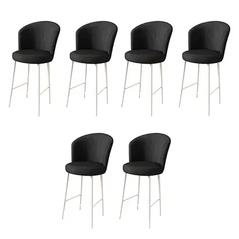 Bar Stool Set (6 Pieces) Fora - Black, White